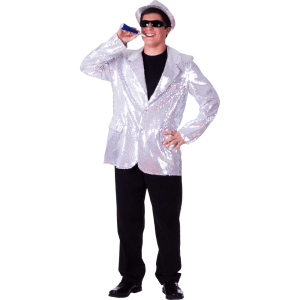 Silver Sequin Jacket - Adults - X-Large